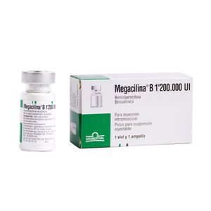 Megacilina B 1 200 000 UI Polvo para Suspensión Oral + Solvente - Caja 1 kit