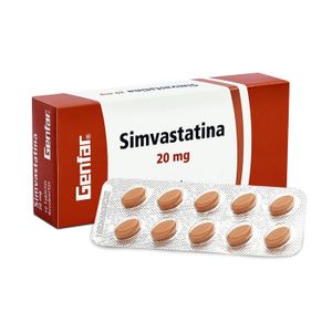 Simvastatina 20 mg GF Tabletas - Caja 10 und