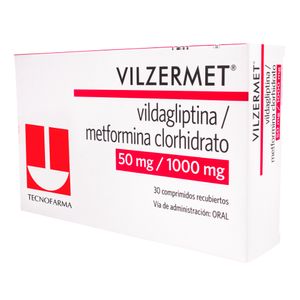 Vilzermet 50 mg + 1000 mg Comprimidos - Caja 30 und