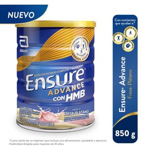 Ensure Advance con HMB en Polvo Sabor Fresa Plátano - Lata 850 g