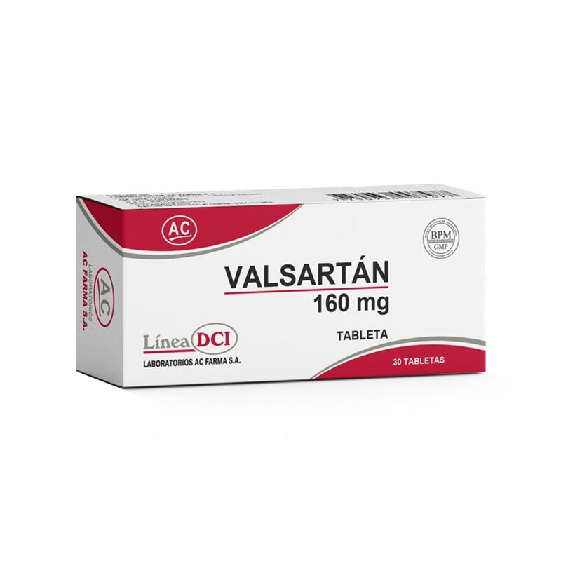 Valsartan-160-mg-AC-Tabletas---Caja-30-und