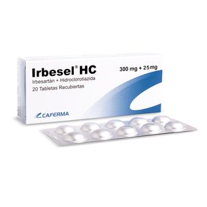 Irbesel HC 300 mg + 25 mg Tabletas - Caja 20 und