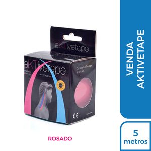 Aktivetape Venda Kinesiológica Color Rosado Rollo (5 cm x 5 m) - Caja 1 und