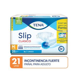 Tena Slip Clásico Pañal para Adultos Talla M - Bolsa 21 und