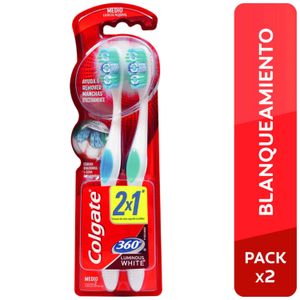 Colgate 360° Luminous White Cepillo Dental - Blíster 2 und