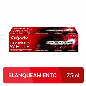 Colgate Luminous White Carbón Activado Crema Dental - Tubo 75 ml