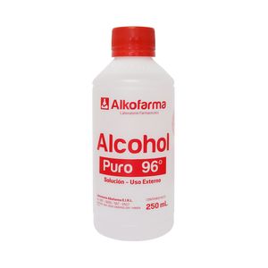 Alkofarma Alcohol Puro 96° - Frasco 250 ml