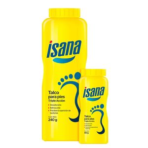 Isana Talco para Pies - Pack 2 und (240 g + 60 g)