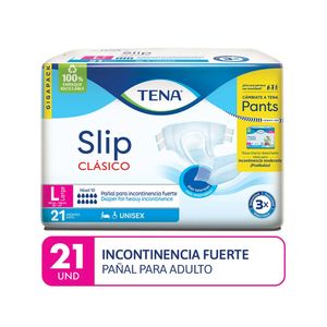 Tena Slip Clásico Pañal para Adultos Talla L - Bolsa 21 und