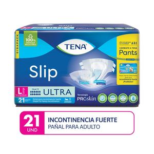 Tena Slip Ultra Pañal para Adultos Talla L - Bolsa 21 und