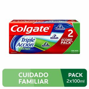 Colgate Triple Acción Crema Dental - Pack 2 und (100 ml c/u)