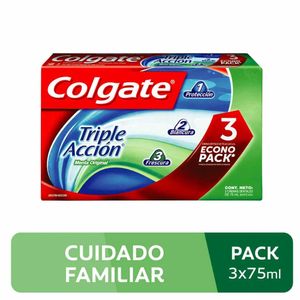 Colgate Triple Acción Crema Dental - Pack 3 und (75 ml c/u)