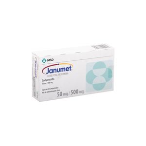 Janumet 50 mg/500 mg Comprimidos - Caja 28 und