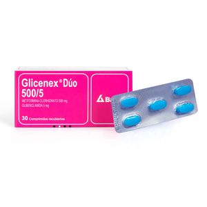 Glicenex Duo 500 mg/5 mg Comprimidos - Caja 30 und