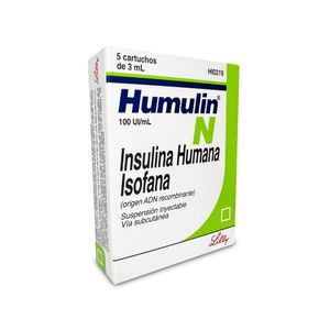 Humulin NPH 100 ui/ml Solución Inyectable - Cartucho 3 ml