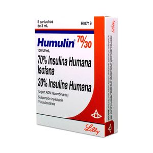 Humulin 70/30 Solución Inyectable Cartuchos - Caja 5 und