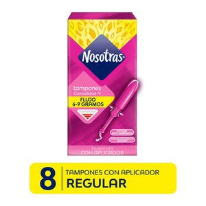 Nosotras Tampones Regular con Aplicador - Caja 8 und