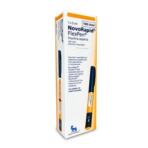 Novorapid Flexpen 100 u/ml Solución Inyectable - Cartucho 3 ml