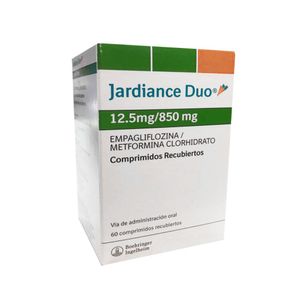 Jardiance Duo 12.5 mg + 850 mg Comprimidos - Caja 60 und