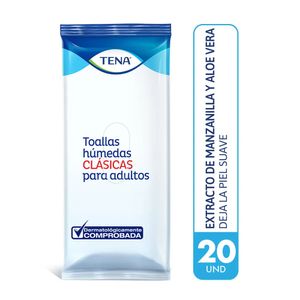 Tena Toallas Húmedas Clásicas para Adultos - Bolsa 20 und