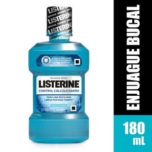 Listerine Control Cálculo Sarro Enjuague Bucal - Frasco 180 ml