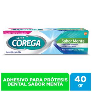 Dental Corega Fijador de Prótesis Sabor Menta - Tubo 40 g