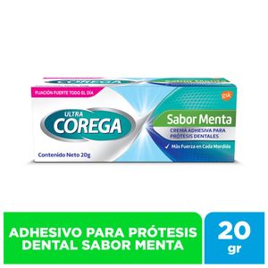 Dental Corega Fijador de Prótesis Sabor Menta - Tubo 20 g