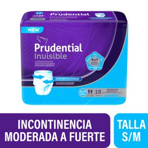 Prudential Invisible Ropa Interior Desechable Adultos Talla S/M - Bolsa 18 und