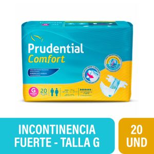 Prudential Comfort Pañales para Adulto Talla G - Bolsa 20 und