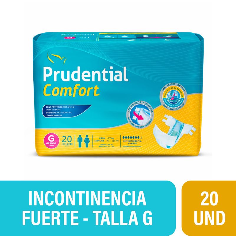 Prudential-Comfort-Pañales-para-Adulto-Talla-G---Bolsa-20-und