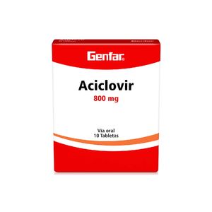 Aciclovir 800 mg GF Tabletas - Caja 10 und