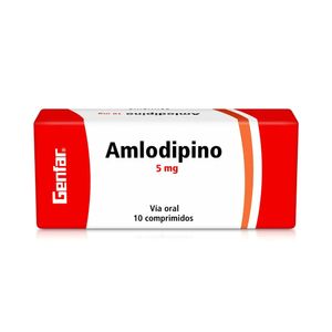 Amlodipino 5 mg GF Tabletas - Caja 10 und