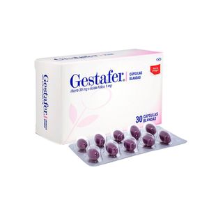 Gestafer 30 mg + 1 mg Cápsulas - Caja 30 und