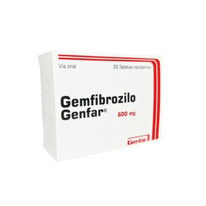 Gemfibrozilo 600 mg GF Tabletas - Caja 20 und