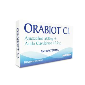 Orabiot CL 500 mg + 125 mg Tabletas - Caja 10 und