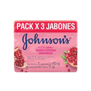 Johnson's Jabones en Barra Renovadora Granada - Pack 3 und (110 g c/u)