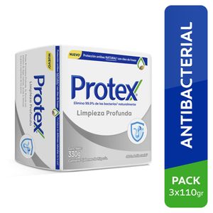 Protex Jabón en Barra Limpieza Profunda - Pack 3 und (110 g c/u)