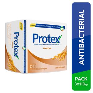 Protex Jabón en Barra con Avena - Pack 3 und (110 g c/u)