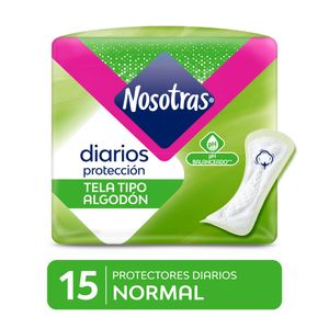 Nosotras Normal Algodón Protectores Diarios - Bolsa 15 und