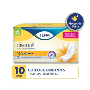 Tena Discreet Maxi Toallas Higiénicas - Bolsa 10 und