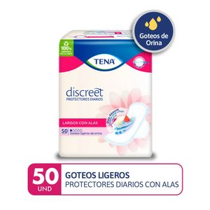 Tena Discreet Largos con Alas Protectores Diarios - Bolsa 50 und