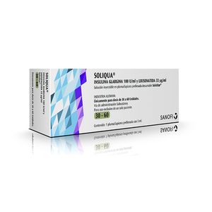 Soliqua 30 60 Solución Inyectable - Cartucho 3 ml