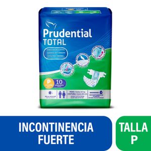 Prudential Total Pañales para Adulto Talla P - Bolsa 10 und