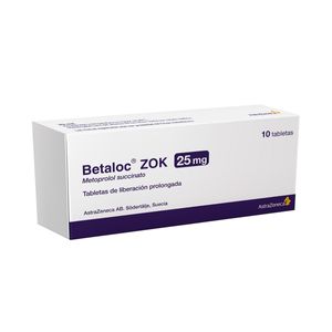 Betaloc Zok 25 mg Tabletas - Caja 10 und