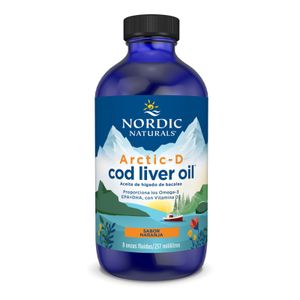 Nordic Naturals Arctic D Cod Liver Oil Omega 3 y Vitamina D3 - Frasco 237 ml