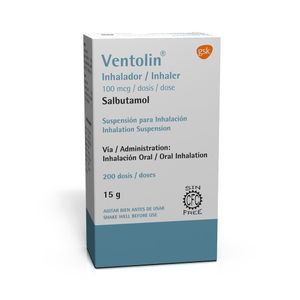 Ventolin 100 mcg Suspensión para Inhalación - Frasco 200 dss