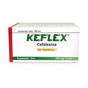 Keflex 250 mg/5 ml Suspensión Oral - Frasco 100 ml