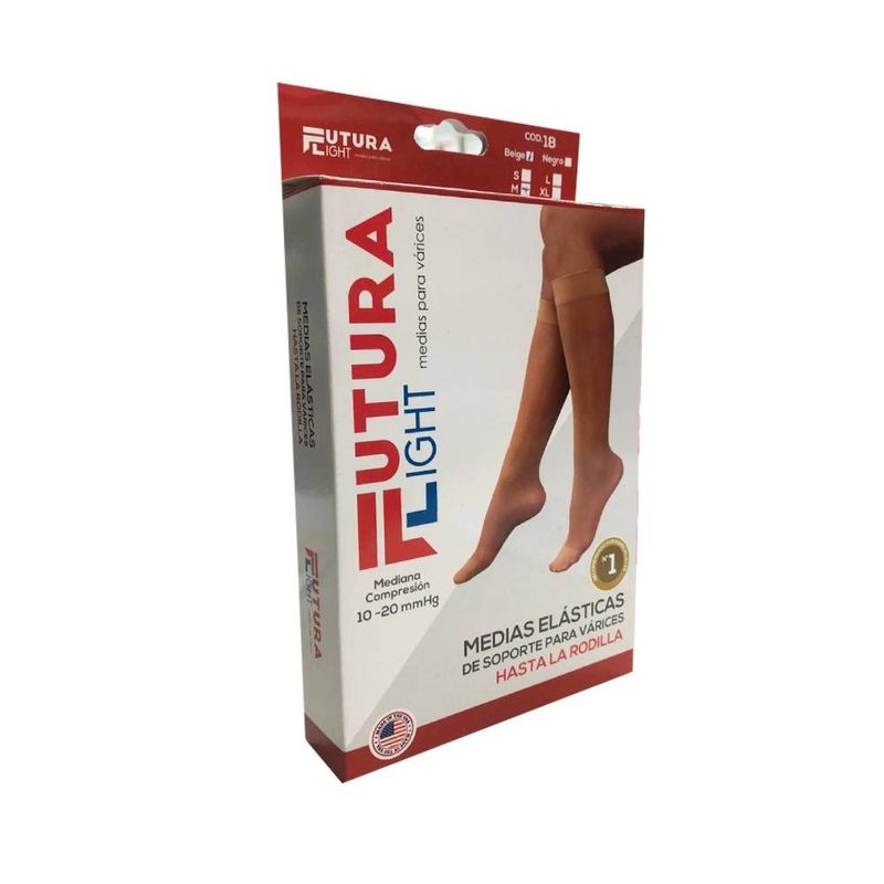 FL-Medias-de-Soporte-para-Varices-hasta-la-Rodilla-10-20-mmhg-Talla-M---Caja-2-und