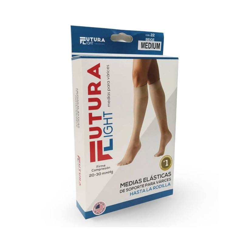 FL-Medias-de-Soporte-para-Varices-hasta-la-Rodilla-20-30-mmhg-Talla-M---Caja-2-und