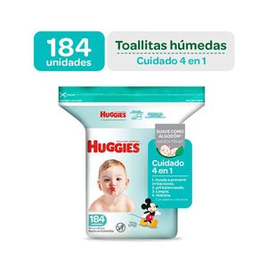 Huggies Cuidado 4 en 1 Toallitas Húmedas - Bolsa 184 und